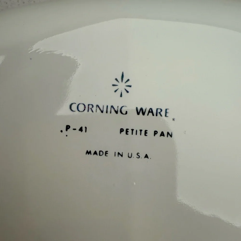 Vintage CorningWare Blue Cornflower Petite Pan 1960s MCM Mid-Century Modern